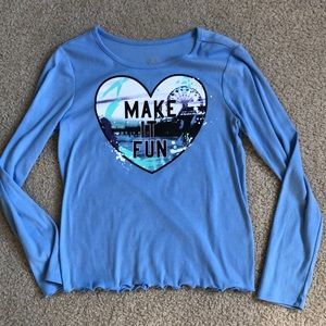 NWOT Justice Make it Fun long sleeve tee - size 12